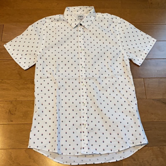 Zara Men's Short Sleeves Shirt Sz M - Picture 1 of 4